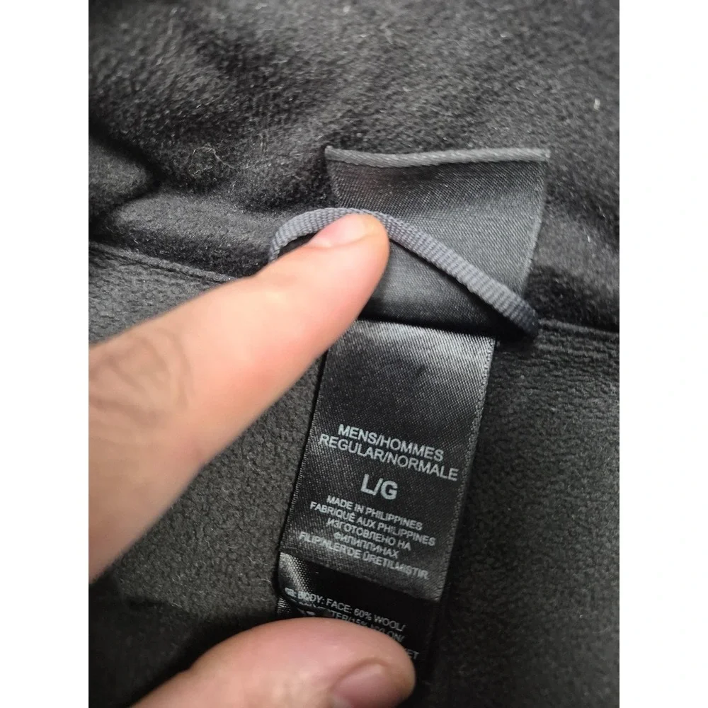 The North Face Jacket Mens L Gray Wool Fleece Full Zip Lined Windbreaker